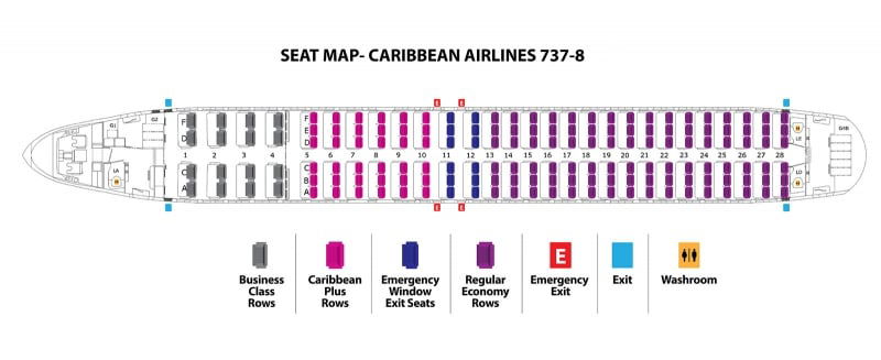 caribbean 737 max 8 layout