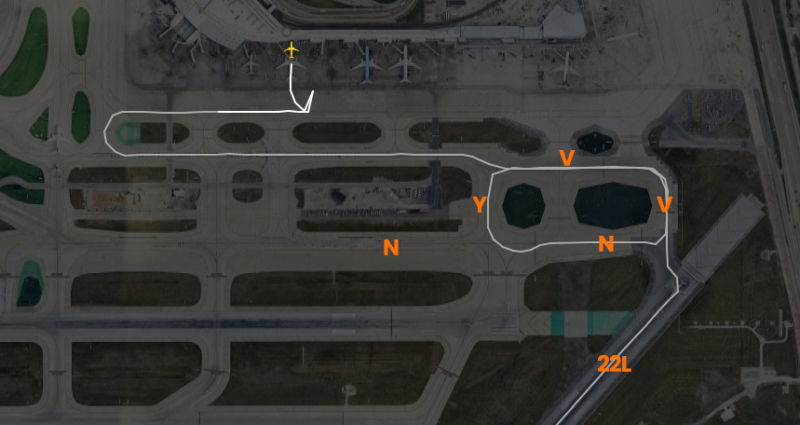 VivaAerobus VIV187 almost departs from taxiway N
