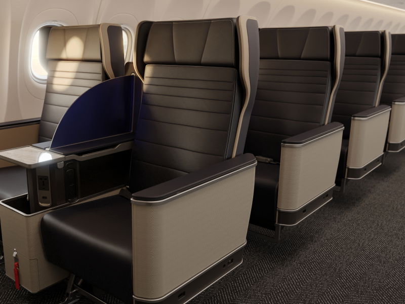 United Airbus A321neo new first class seats