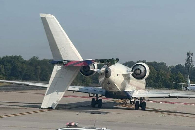 delta connection crj 900 tail damage