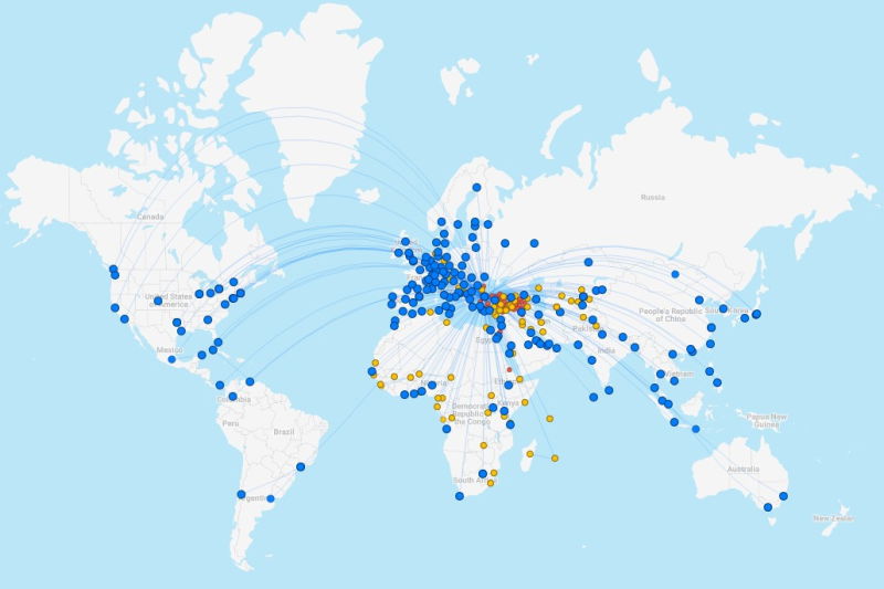 turkish airlines world map 2024
