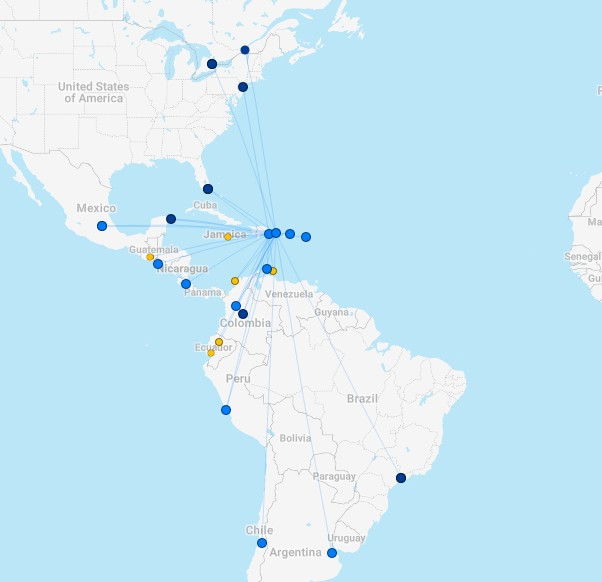arajet route network april 2025