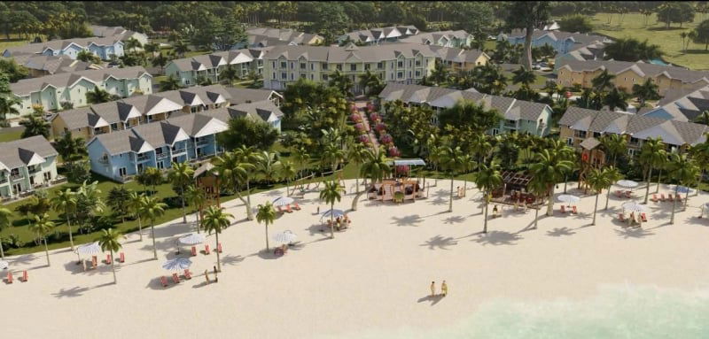 Elephant Tree Resort and Villas Tobago Tapestry Collection by Hilton Beach Aerial Rendering