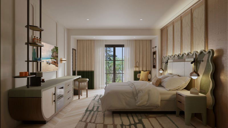 Elephant Tree Resort and Villas Tobago Tapestry Collection by Hilton Guest Room Rendering