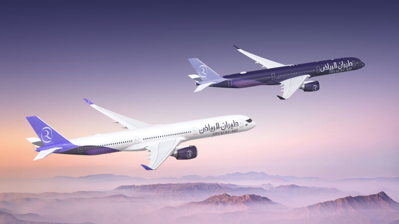 Riyadh Air Airbus A350 1000 render