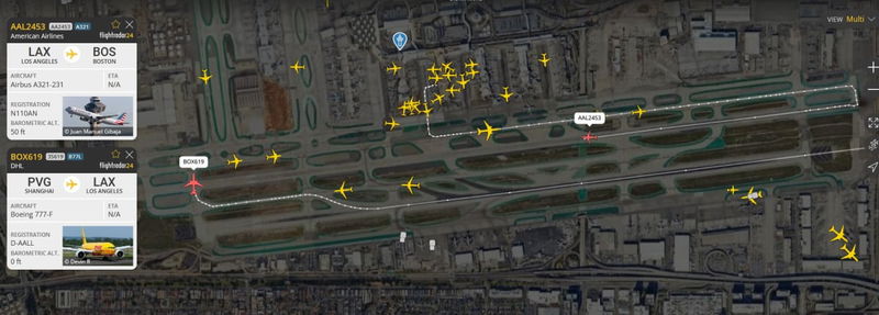 american a321 box 77f incursion